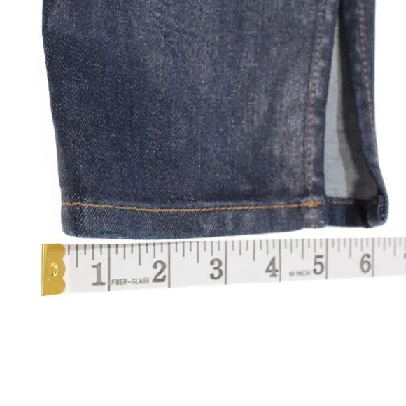 Simkhai NWT Coated High Rise Skinny Jeans Size 28 US In Blue Cotton Blend Denim